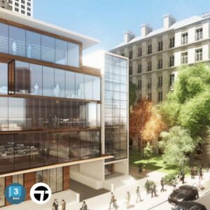 Imagen del curso 3Ds MAX + Twinmotion de Arq.tec, mostrando un modelo arquitectónico modelado en 3Ds MAX y renderizado con iluminación, materiales PBR y entorno dinámico en Twinmotion.