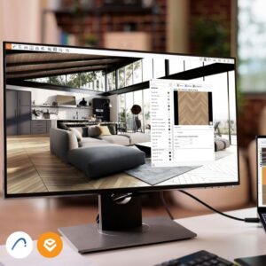 Imagen del curso ArchiCAD + Enscape de Arq.tec, mostrando modelado BIM y renderizado en tiempo real aplicados a proyectos arquitectónicos.