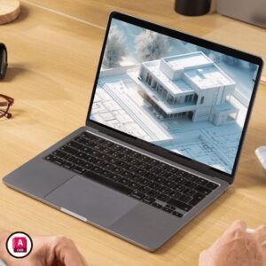 Imagen representativa del curso AutoCAD 0 a 100 (2D + 3D) de Arq.tec, con el logo de AutoCAD en la esquina y vistas técnicas y tridimensionales en pantalla.