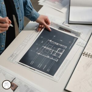 Imagen del curso Dibujo Técnico 1 de Arq.tec, mostrando planos y representaciones 2D de arquitectura realizados en dibujo técnico.