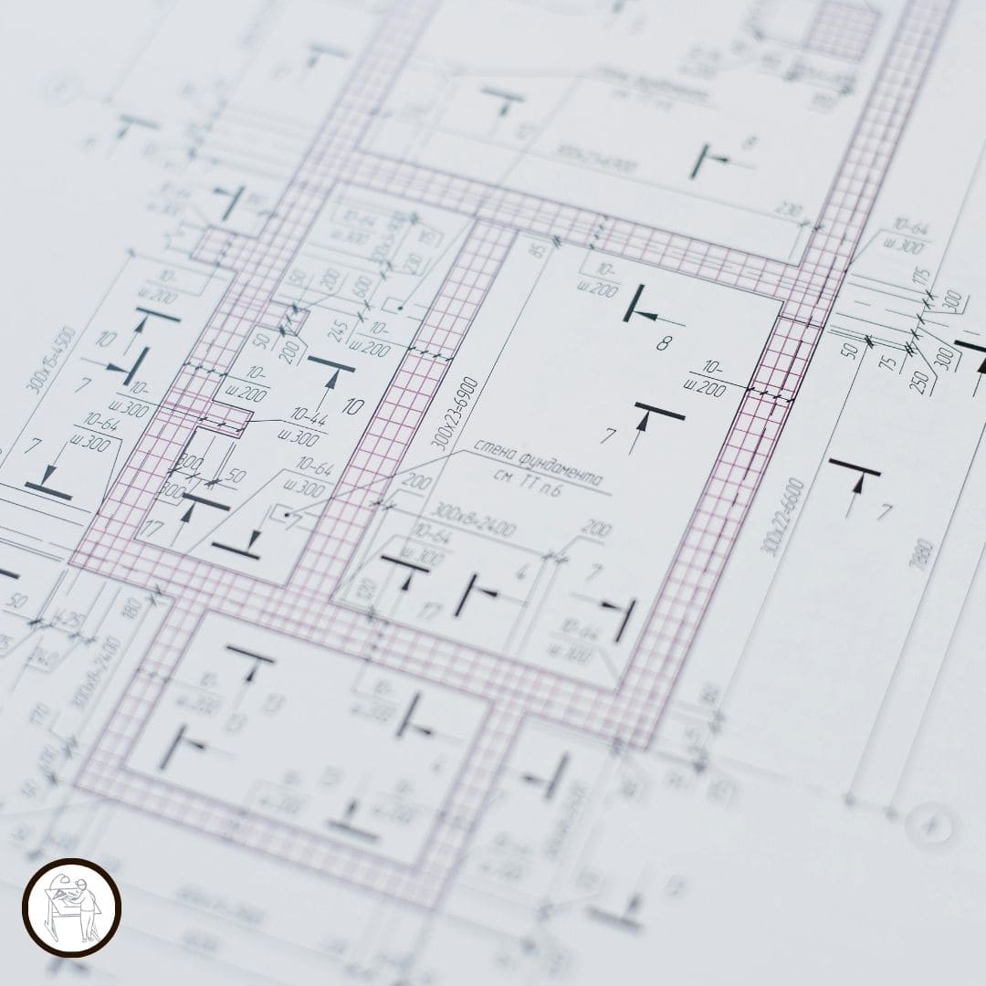Plano técnico con detalles de instalaciones eléctricas y de servicios para representar el contenido del curso Instalaciones 2.
