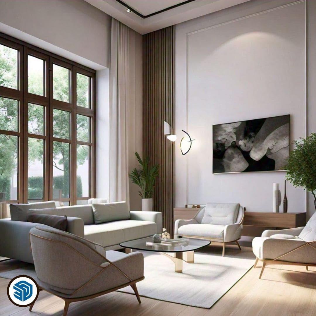 Imagen del curso Interiores 3D con SketchUp de Arq.tec, mostrando un ambiente interior modelado y renderizado con detalles de mobiliario e iluminación.