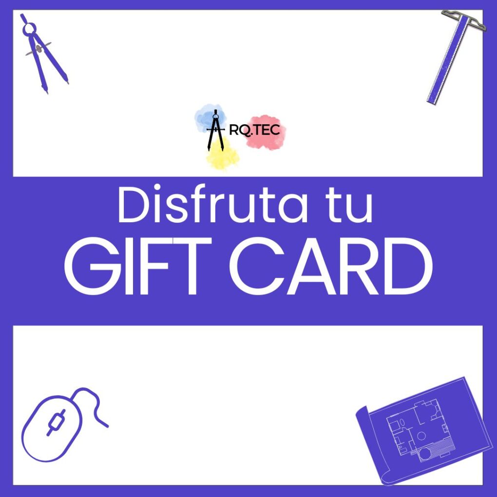 Imagen de la Gift Card de Arq.tec, tarjeta digital para regalar cursos de arquitectura, diseño y tecnología con certificación UTN.