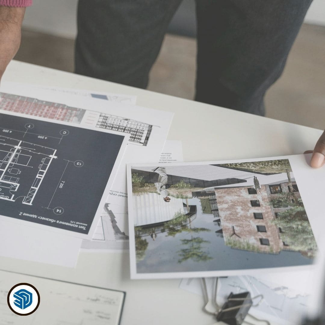 Imagen del curso SketchUp 0 a 100 de Arq.tec, mostrando un modelo 3D arquitectónico e interior con mobiliario diseñado en SketchUp.