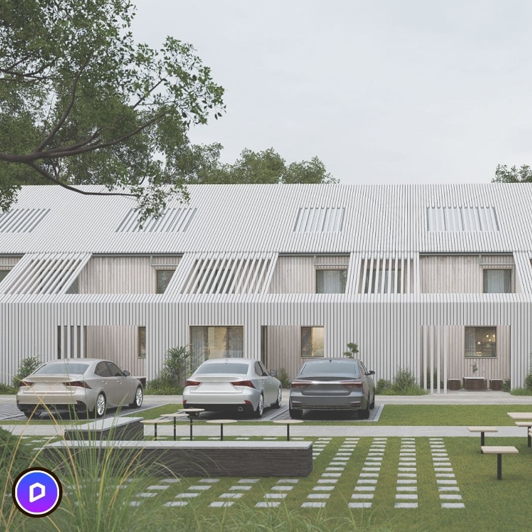 Imagen del curso Renderizado con D5 Render de Arq.tec, mostrando visualizaciones arquitectónicas realistas creadas con iluminación dinámica y materiales PBR.